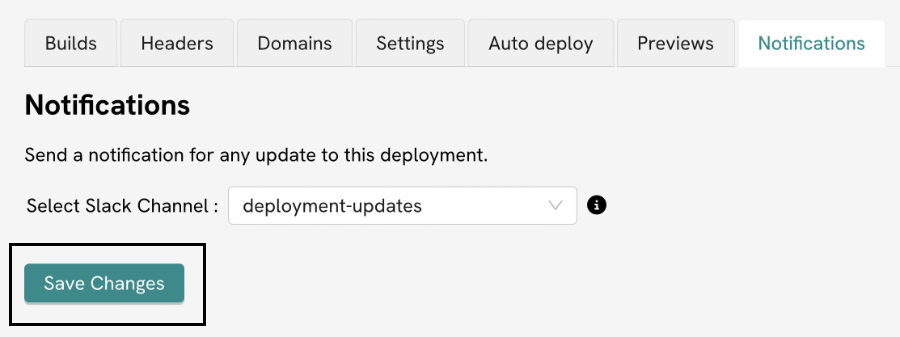 select slack channel